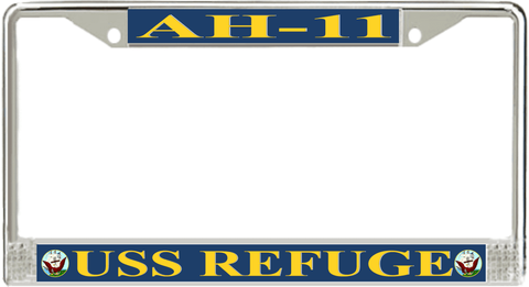 USS Refuge AH-11 License Plate Frame
