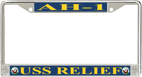 USS Relief AH-1 License Plate Frame