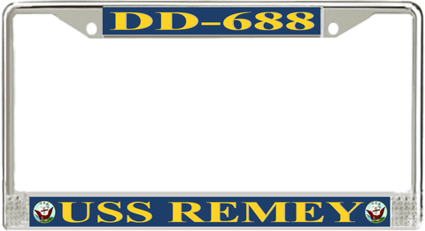 USS Remey DD-688 License Plate Frame
