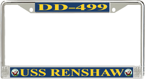 USS Renshaw DD-499 License Plate Frame