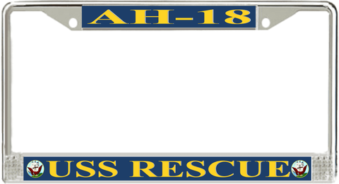 USS Rescue AH-18 License Plate Frame