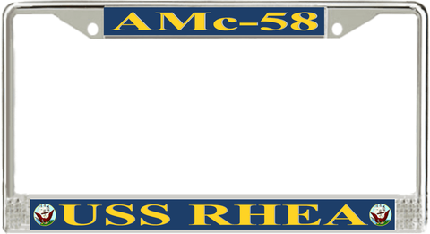 USS Rhea AMc-58 License Plate Frame