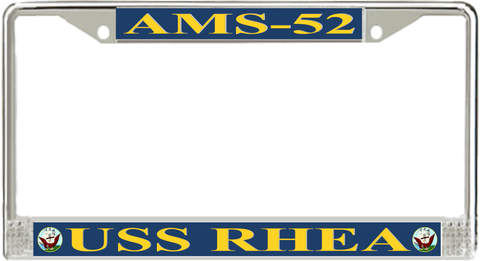 USS Rhea AMS-52 License Plate Frame