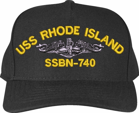 USS Rhode Island SSBN-740 Submarine Custom Embroidered Cap