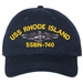 USS Rhode Island SSBN-740 with Dolphins Unstructured Dad Cap
