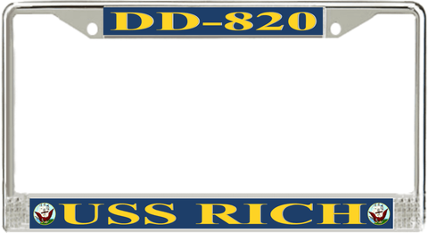USS Rich DD-820 License Plate Frame