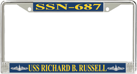 USS Richard B. Russell SSN-687 License Plate Frame