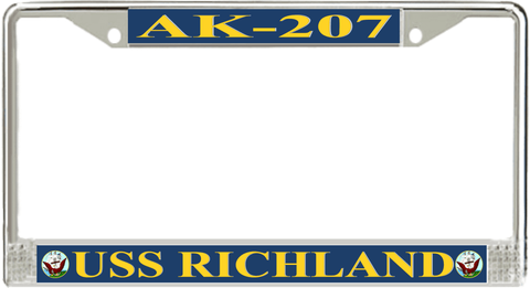 USS Richland AK-207 License Plate Frame