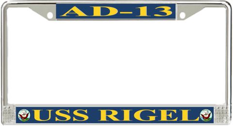 USS Rigel AD-13 License Plate Frame