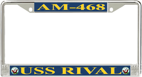 USS Rival AM-468 License Plate Frame