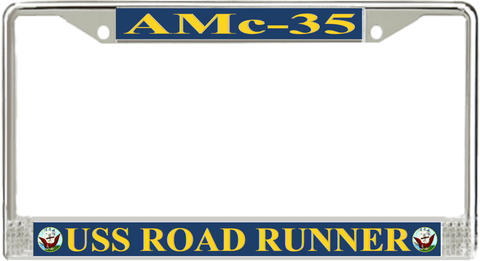 USS Road Runner AMc-35 License Plate Frame