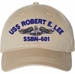 USS Robert E Lee SSBN-601 with Dolphins Unstructured Dad Cap