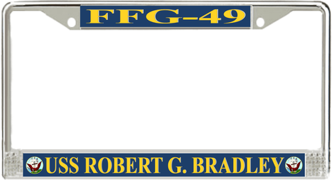USS Robert G. Bradley FFG-49 License Plate Frame