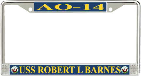 USS Robert L Barnes AO-14 License Plate Frame