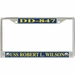 USS Robert L. Wilson DD-847 License Plate Frame
