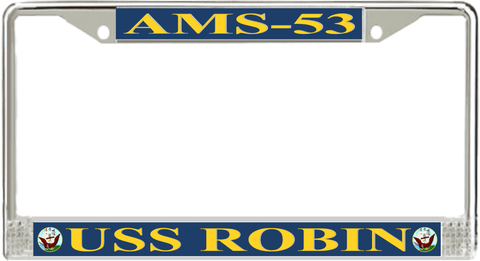 USS Robin AMS-53 License Plate Frame