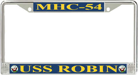 USS Robin MHC-54 License Plate Frame