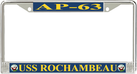 USS Rochambeau AP-63 License Plate Frame