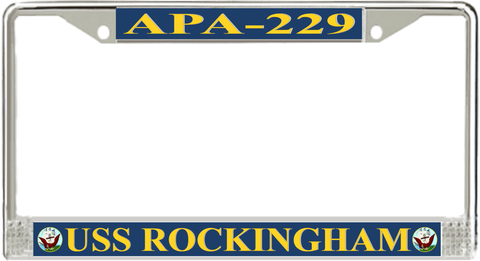 USS Rockingham APA-229 License Plate Frame