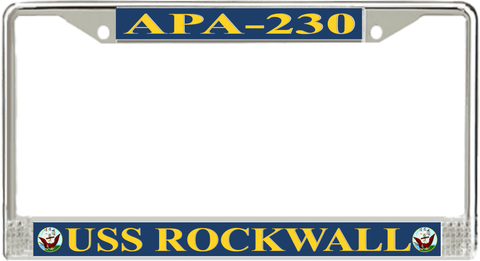 USS Rockwall APA-230 License Plate Frame
