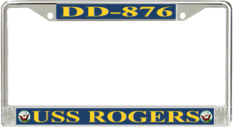 USS Rogers DD-876 License Plate Frame