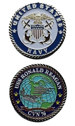 USS Ronald Reagan CVN 76 Officer Challenge Coin