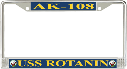 USS Rotanin AK-108 License Plate Frame