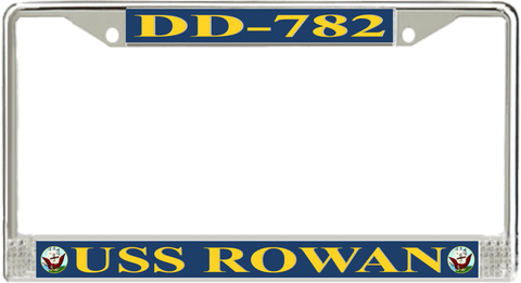USS Rowan DD-782 License Plate Frame