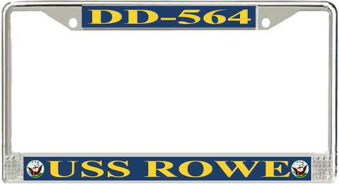USS Rowe DD-564 License Plate Frame