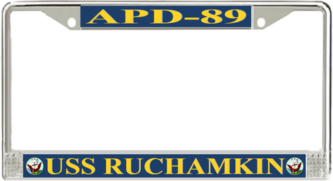 USS Ruchamkin APD-89 License Plate Frame