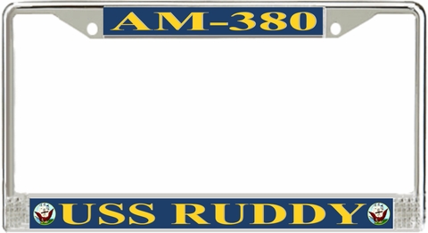 USS Ruddy AM-380 License Plate Frame