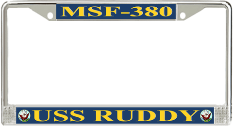 USS Ruddy MSF-380 License Plate Frame