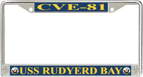USS Rudyerd Bay CVE-81 License Plate Frame