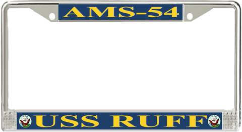USS Ruff AMS-54 License Plate Frame