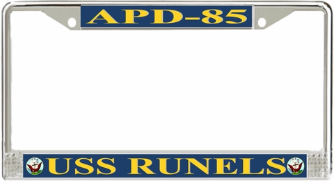 USS Runels APD-85 License Plate Frame