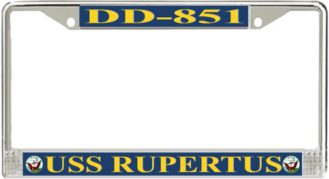 USS Rupertus DD-851 License Plate Frame