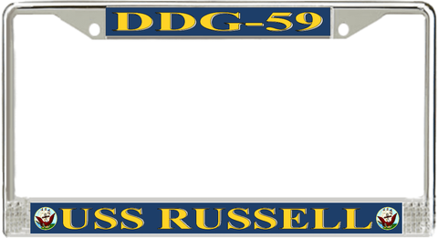 USS Russell DDG-59 License Plate Frame