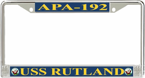 USS Rutland APA-192 License Plate Frame