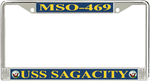USS Sagacity MSO-469 License Plate Frame