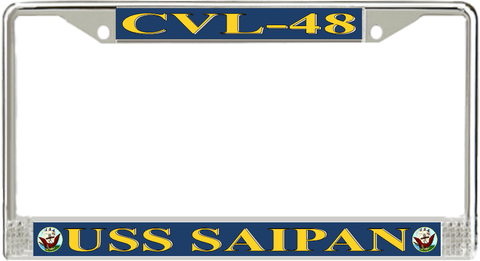 USS Saipan CVL-48 License Plate Frame