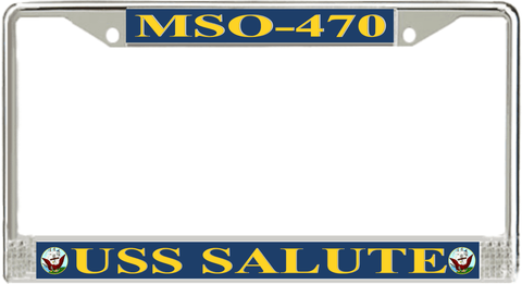 USS Salute MSO-470 License Plate Frame