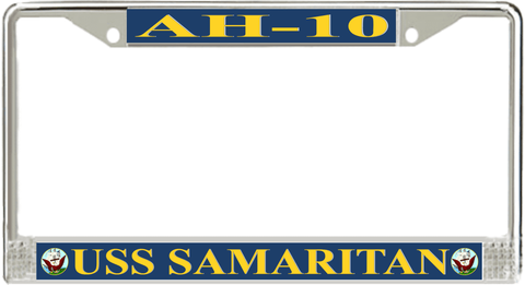 USS Samaritan AH-10 License Plate Frame