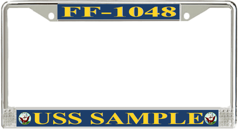 USS Sample FF-1048 License Plate Frame