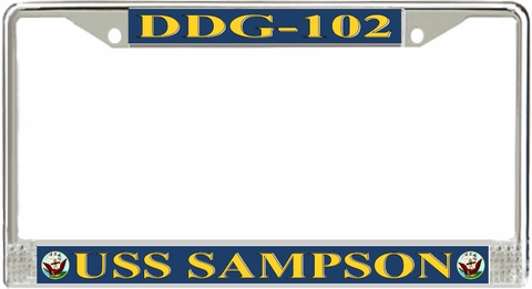 USS Sampson DDG-102 License Plate Frame