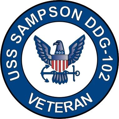 USS Sampson DDG-102 Veteran Decal Sticker