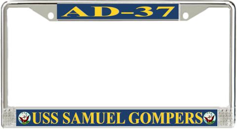USS Samuel Gompers AD-37 License Plate Frame