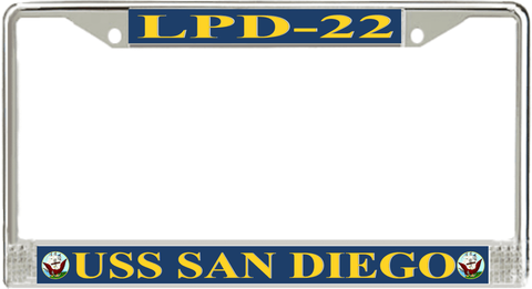 USS San Diego LPD-22 License Plate Frame