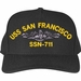 USS San Francisco SSN-711 with Dolphins Custom Embroidered Cap