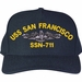 USS San Francisco SSN-711 with Dolphins Custom Embroidered Cap