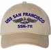 USS San Francisco SSN-711 with Dolphins Unstructured Dad Cap
